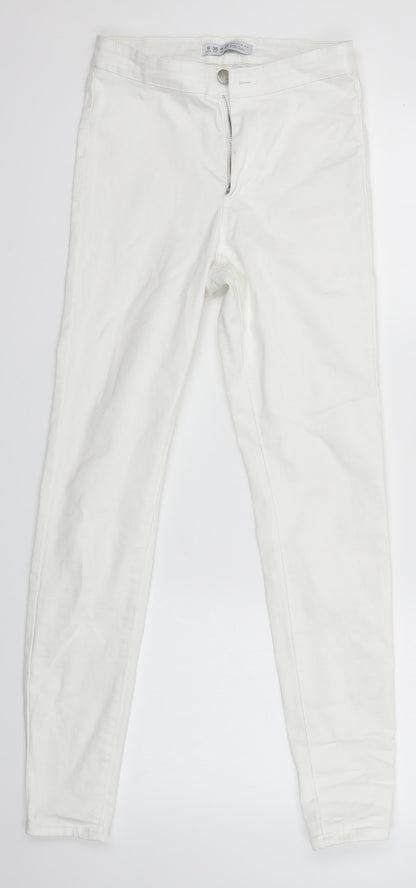Primark Womens White   Skinny Jeans Size 8 L27 in