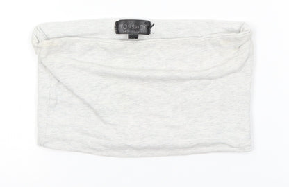 Topshop Womens Grey   Cropped Blouse Size 6