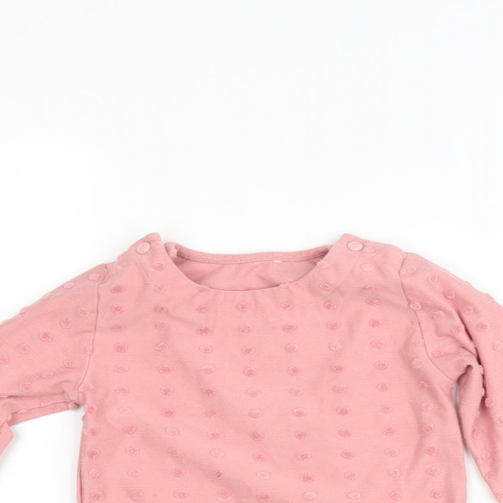 TU Baby Pink Spotted  Basic T-Shirt Size 12-18 Months