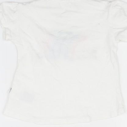 Kueza Baby White   Basic T-Shirt Size 18-24 Months  - Hedgehog
