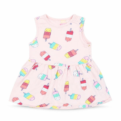 F&F Baby Pink   Fit & Flare  Size 9-12 Months  - Ice lolly print