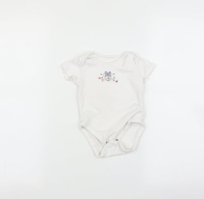 George Baby White   Babygrow One-Piece Size 9-12 Months  - Minnie Mouse