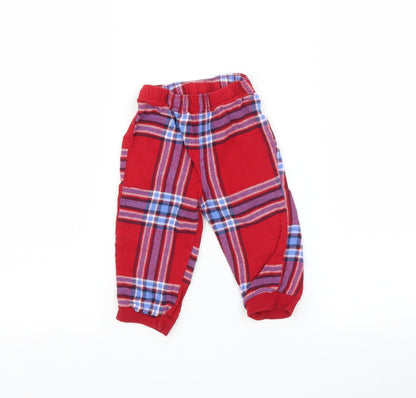 George Baby Multicoloured Check   Pyjama Pants Size 9-12 Months