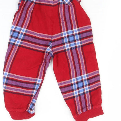 George Baby Multicoloured Check   Pyjama Pants Size 9-12 Months