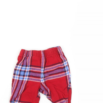 George Baby Multicoloured Check   Pyjama Pants Size 0-3 Months