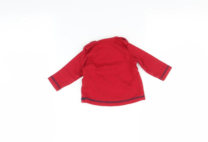 George Baby Red    Pyjama Top Size 0-3 Months  - Christmas top