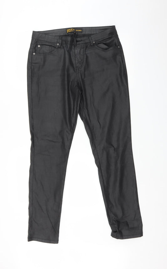 24/7 Womens Black   Mom Jeans Size 12 L30 in