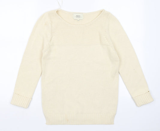 Womens UK Size 10 Papaya Beige Pullover Jumper