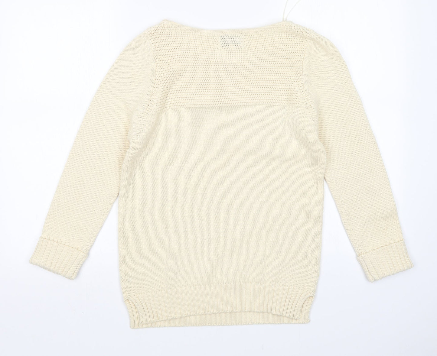 Womens UK Size 10 Papaya Beige Pullover Jumper