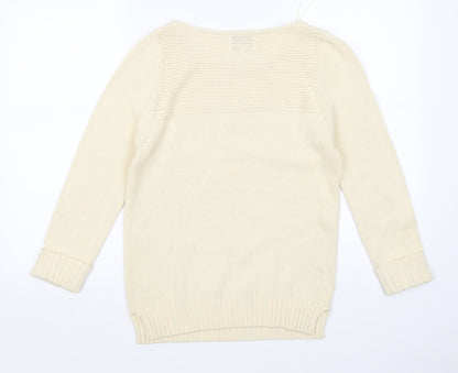 Womens UK Size 10 Papaya Beige Pullover Jumper