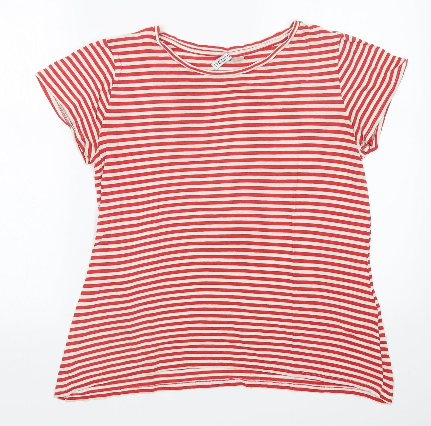 Womens UK Size L H&M Red Basic T-Shirt