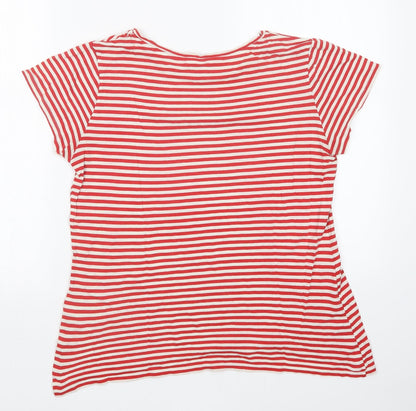 Womens UK Size L H&M Red Basic T-Shirt