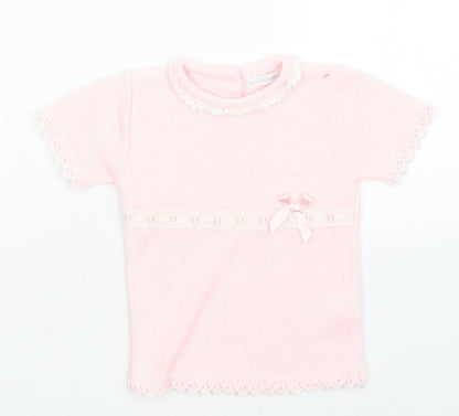 bluesbaby Girls Pink   Pullover Jumper Size 9-12 Months