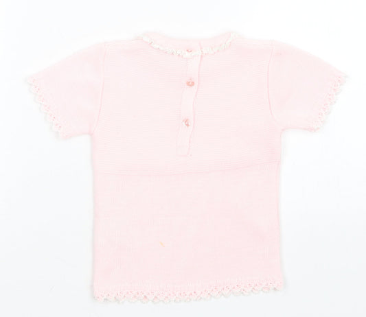 bluesbaby Girls Pink   Pullover Jumper Size 9-12 Months