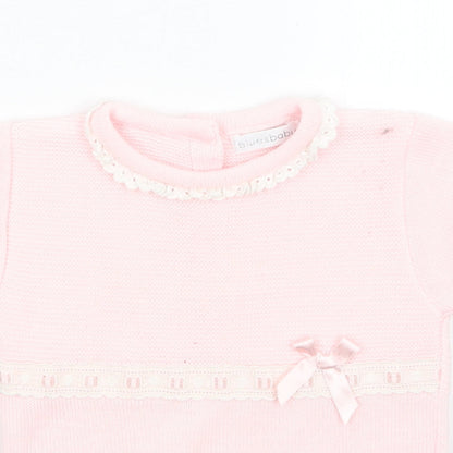 bluesbaby Girls Pink   Pullover Jumper Size 9-12 Months