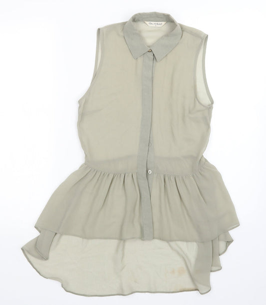 Miss Selfridge Womens Green   Basic Blouse Size 6