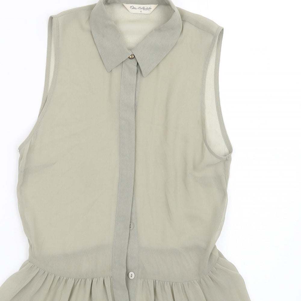 Miss Selfridge Womens Green   Basic Blouse Size 6