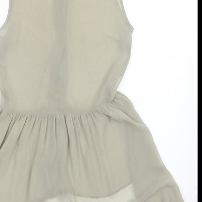 Miss Selfridge Womens Green   Basic Blouse Size 6