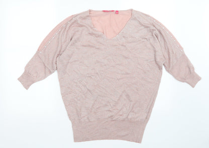 Womens UK Size 16 Together Pink Pullover Jumper