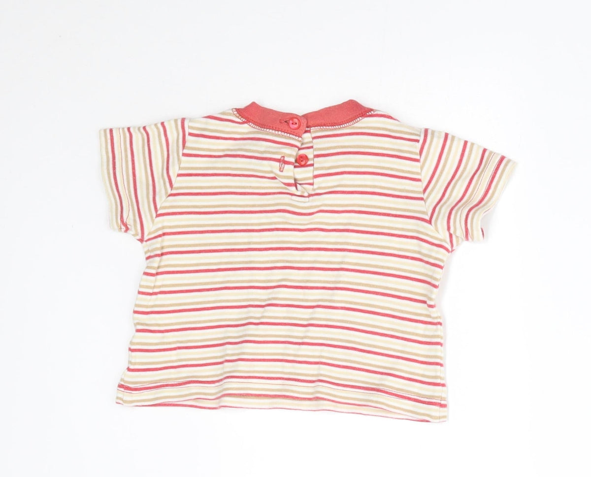 George Baby Red Striped  Basic T-Shirt Size 3-6 Months