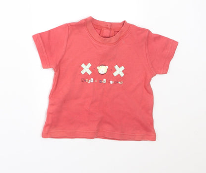 George Baby Red   Basic T-Shirt Size 3-6 Months