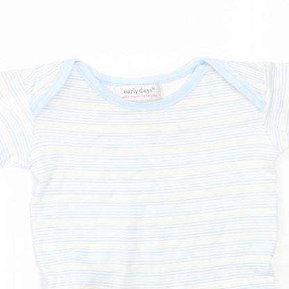 Early days Baby Blue Striped  Babygrow One-Piece Size 6-9 Months