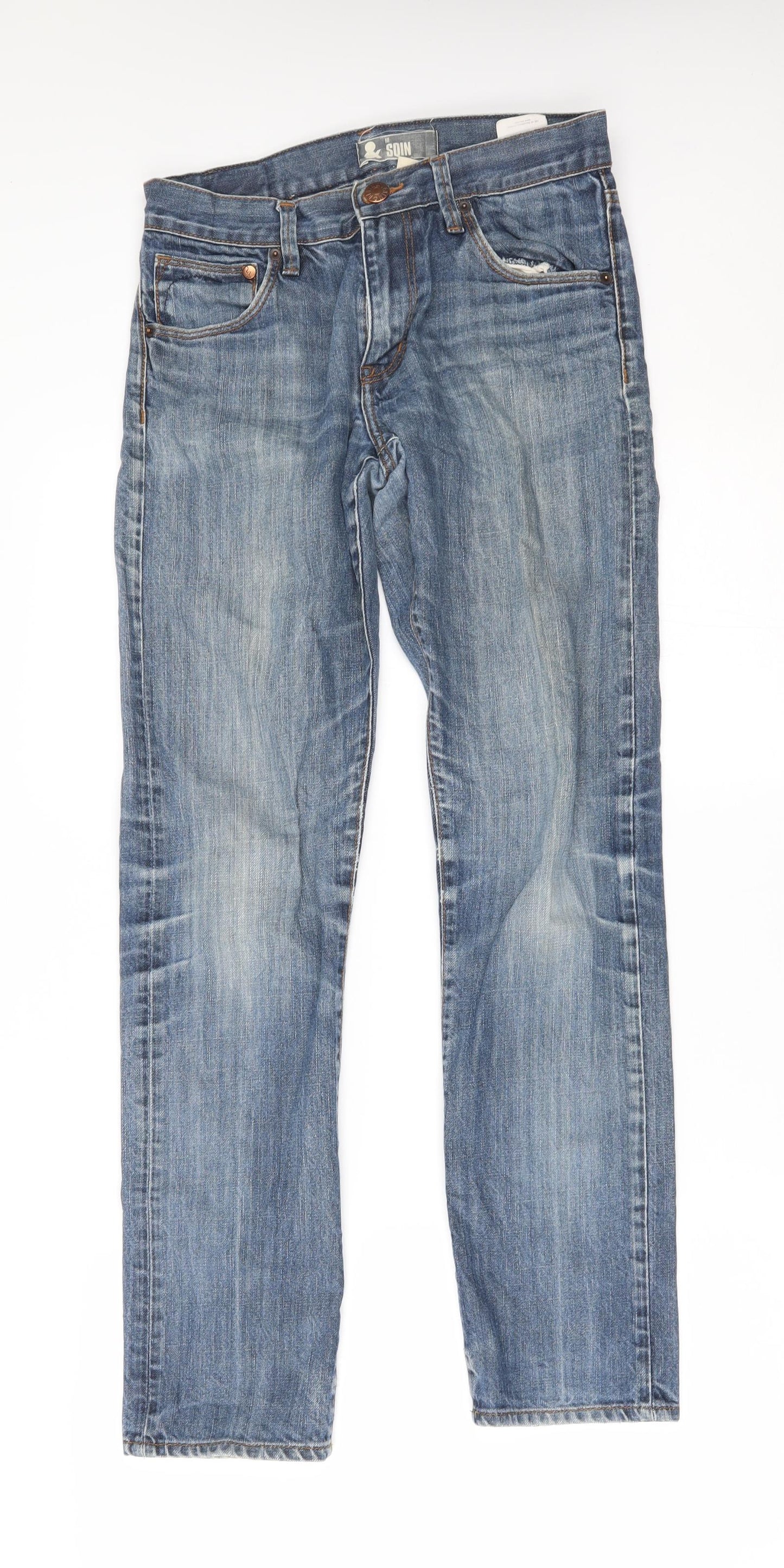 H&M Mens Blue   Straight Jeans Size 28 L28 in - sqin fit