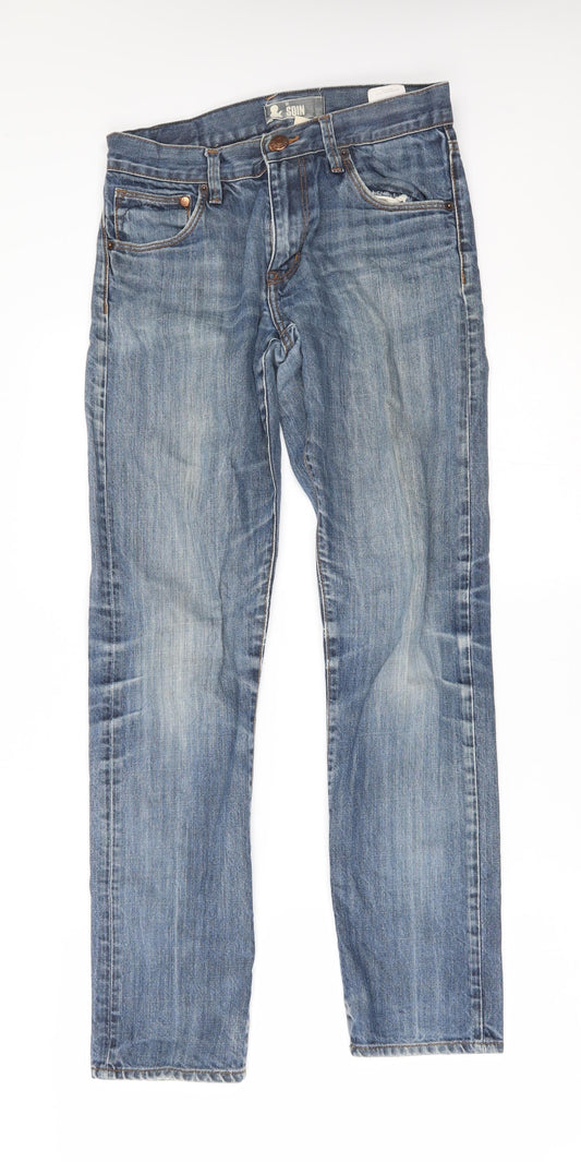 H&M Mens Blue   Straight Jeans Size 28 L28 in - sqin fit