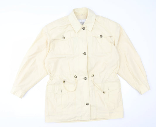 Four Seasons Womens Yellow   Overcoat Coat Size M