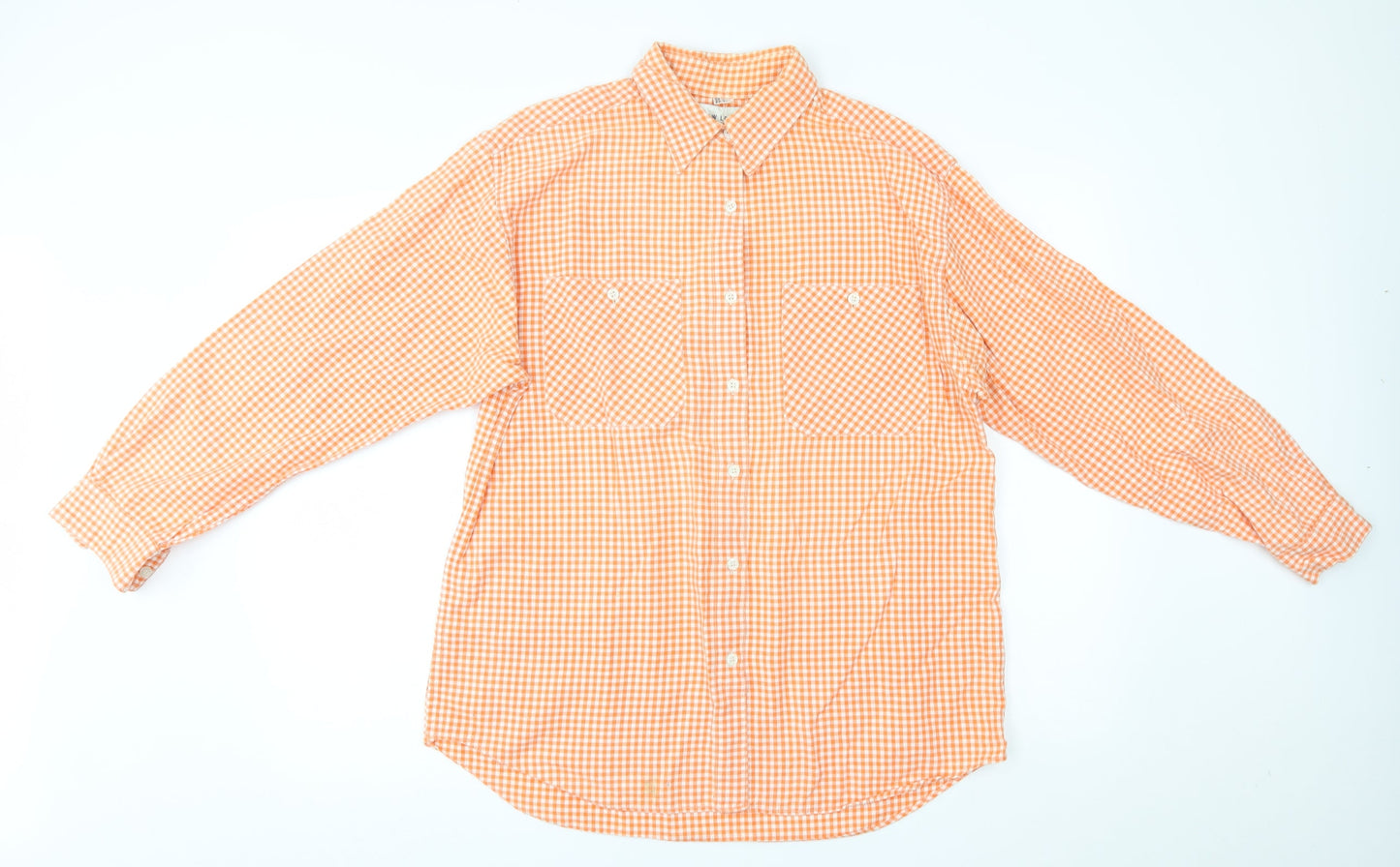 Mens UK Size L New Look Orange  Button-Up Long Sleeve Casual Shirt