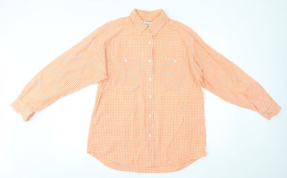 Mens UK Size L New Look Orange  Button-Up Long Sleeve Casual Shirt
