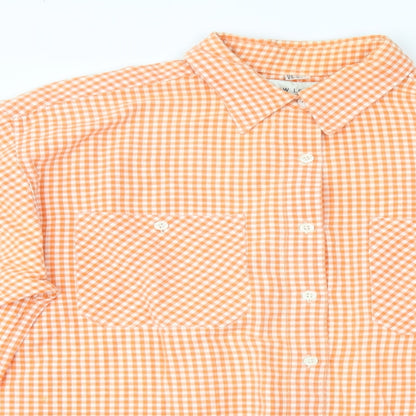 Mens UK Size L New Look Orange  Button-Up Long Sleeve Casual Shirt