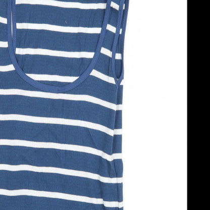 Seduce Womens Blue Striped  Vest Jumper Size 16