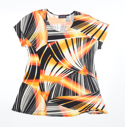Saloos Womens Orange   Basic Blouse Size M