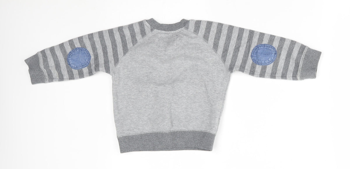 TU Baby Grey Striped  Pullover Jumper Size 12-18 Months