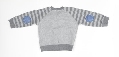 TU Baby Grey Striped  Pullover Jumper Size 12-18 Months