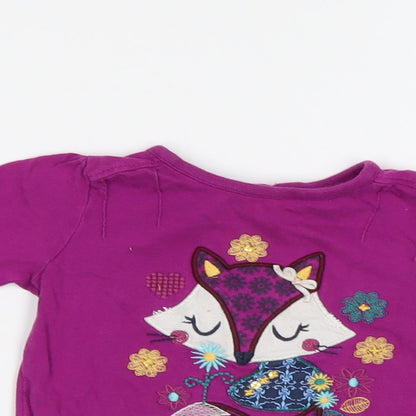 M&Co Baby Purple   Basic Blouse Size 9-12 Months  - Fox
