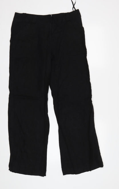 Womens UK Size 14 Look Regular Fit  Black Trousers