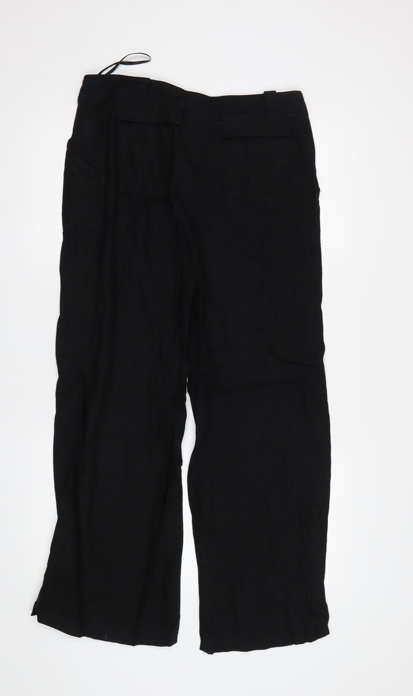Womens UK Size 14 Look Regular Fit  Black Trousers