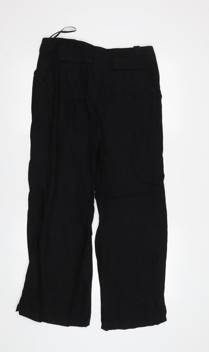 Womens UK Size 14 Look Regular Fit  Black Trousers