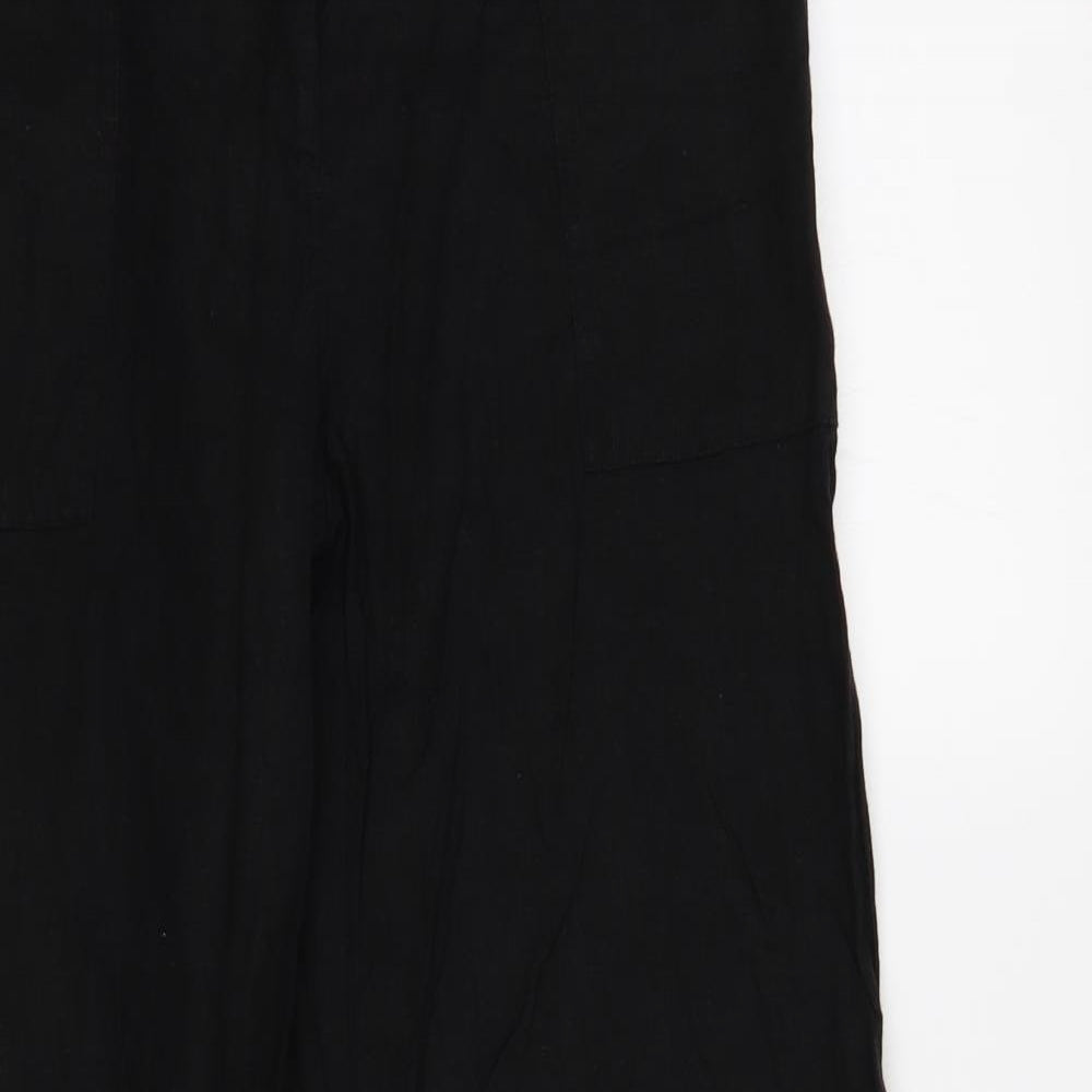 Womens UK Size 14 Look Regular Fit  Black Trousers
