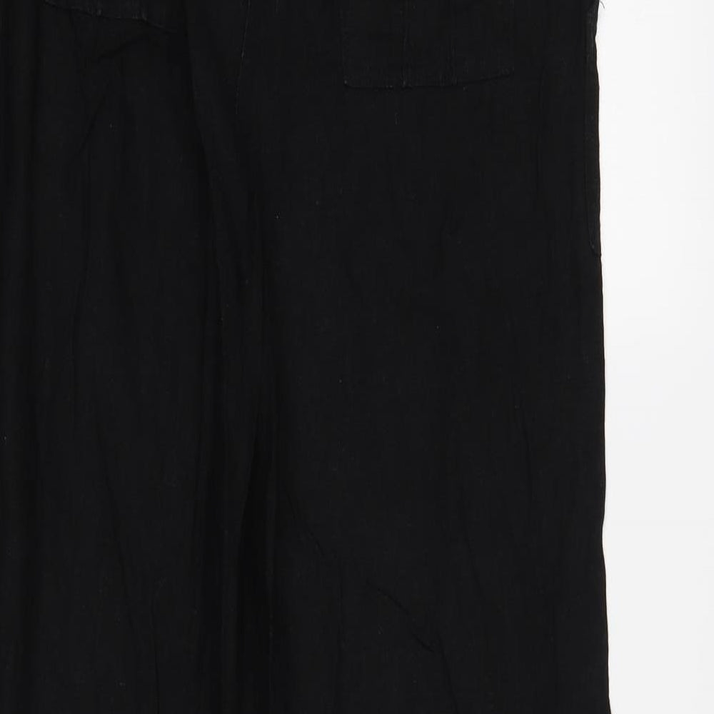 Womens UK Size 14 Look Regular Fit  Black Trousers