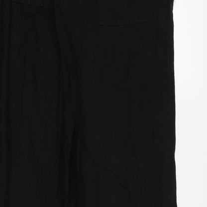 Womens UK Size 14 Look Regular Fit  Black Trousers
