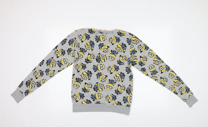 Primark Womens Grey   Pullover Sweatshirt Size XS  - Minions