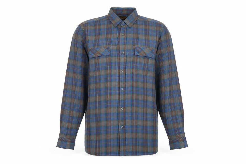 Mens UK Size L Super Champion Blue  Button-Up Long Sleeve Casual Shirt