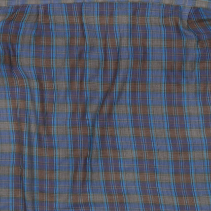 Super Champion Mens Blue Check   Button-Up Size L