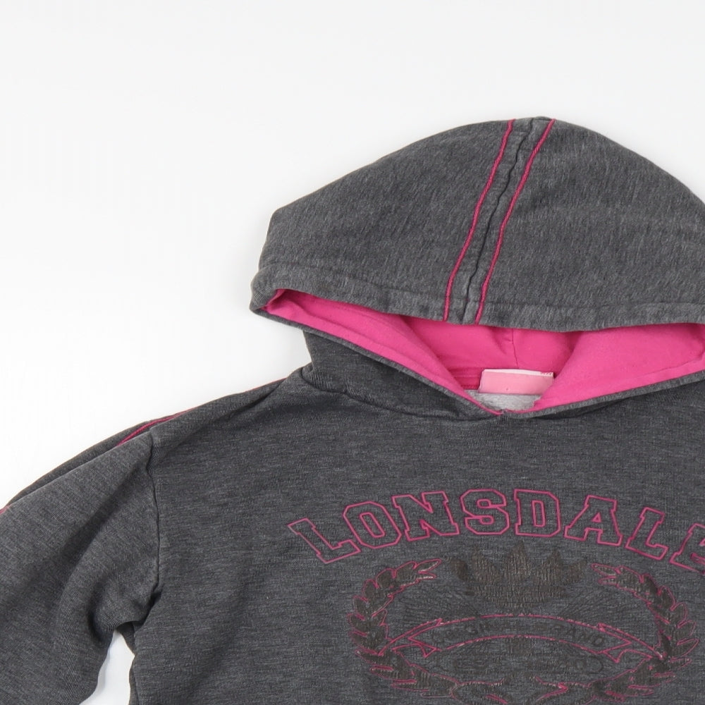 Lonsdale Womens Grey   Pullover Hoodie Size 10
