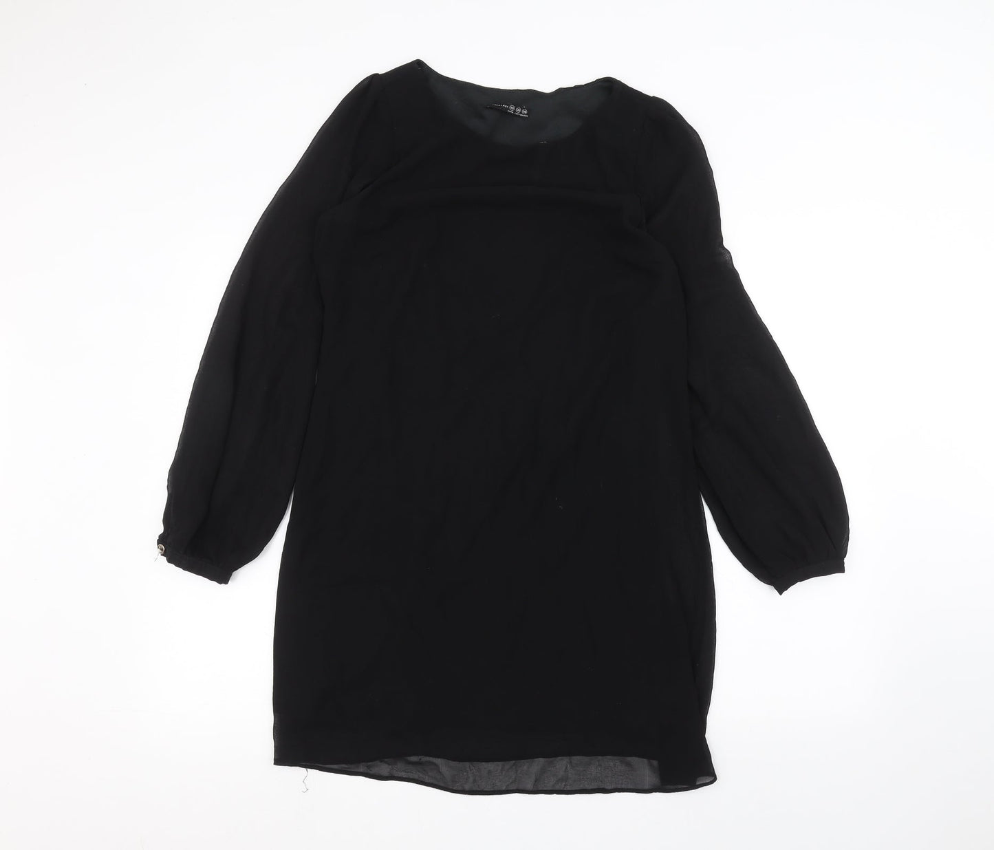 Womens UK Size 10 Atmosphere Black Basic T-Shirt