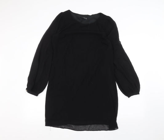 Womens UK Size 10 Atmosphere Black Basic T-Shirt