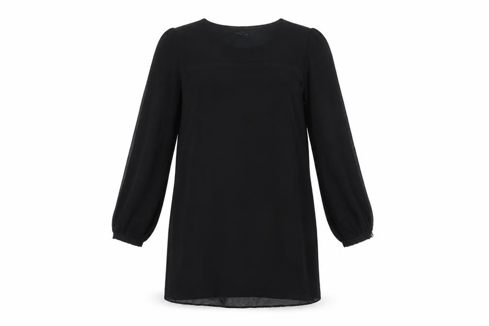 Womens UK Size 10 Atmosphere Black Basic T-Shirt